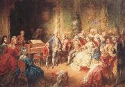 antonin dvorak the young mozart being presented by joseph ii to his wife, the empress maria theresa Sweden oil painting artist